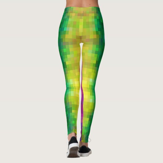 Kunstpatroon voor wollen Abstracte regenbooggradië Leggings (Achterkant)