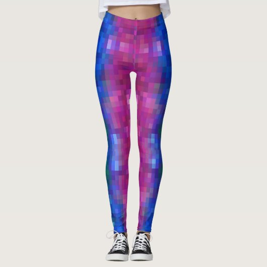 Kunstpatroon voor wollen Abstracte regenbooggradië Leggings (Voorkant)