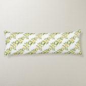 Kunstpatroon waterverf in de wilde bloem, langwerp lichaamskussen (Achterkant)