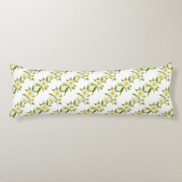 Kunstpatroon waterverf in de wilde bloem, langwerp lichaamskussen