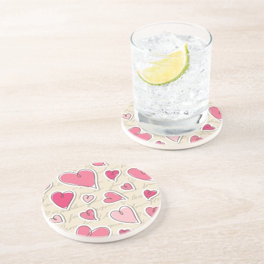 Kunstpatroon Zandsteen Onderzetter (Zijkant)