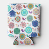 Kunstpatroon Zingende vogels en Mandala Folk Blikjeskoeler (Voorkant)