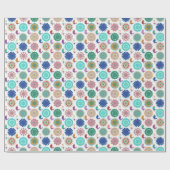 Kunstpatroon Zingende vogels en Mandala Folk Cadeaupapier (Vlak)