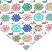 Kunstpatroon Zingende vogels en Mandala Folk Korte Tafelloper (Hoek)