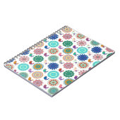 Kunstpatroon Zingende vogels en Mandala Folk Notitieboek (Linkerzijde)