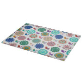 Kunstpatroon Zingende vogels en Mandala Folk Snijplank (Hoek)