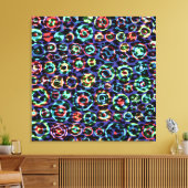 Kunstpatroonbont abstracte textuur 2 canvas afdruk (Insitu (Woonkamer))