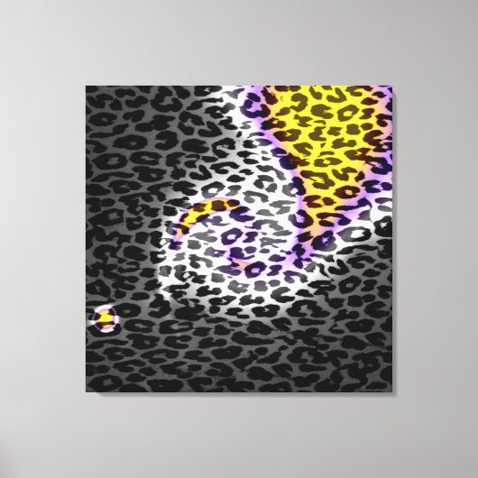 Kunstpatroonbont abstracte textuur 3 canvas afdruk (Voorkant)