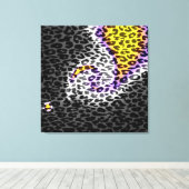 Kunstpatroonbont abstracte textuur 3 canvas afdruk (Insitu (Houten vloer))