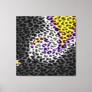 Kunstpatroonbont abstracte textuur 3 canvas afdruk