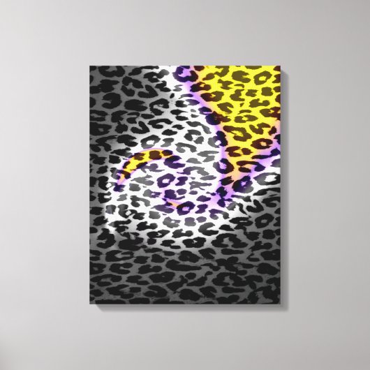 Kunstpatroonbont abstracte textuur 3 canvas afdruk (Voorkant)