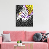 Kunstpatroonbont abstracte textuur 3 canvas afdruk (Insitu (Woonkamer))