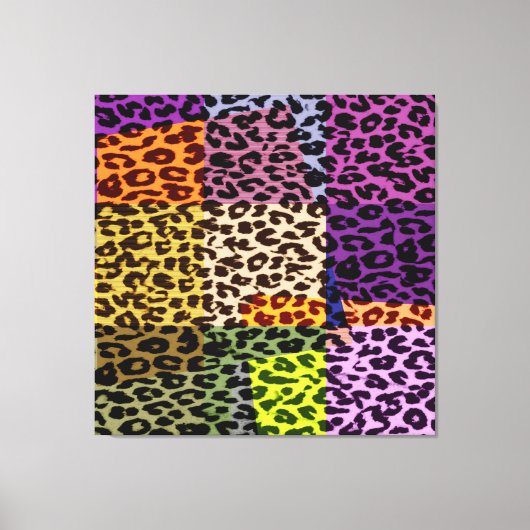 Kunstpatroonbont abstracte textuur canvas afdruk (Voorkant)