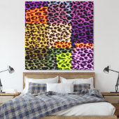 Kunstpatroonbont abstracte textuur canvas afdruk (Insitu (Slaapkamer))