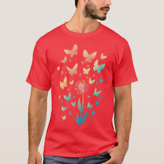 Kunstpatrooninkse vlinderbloemenboom t-shirt