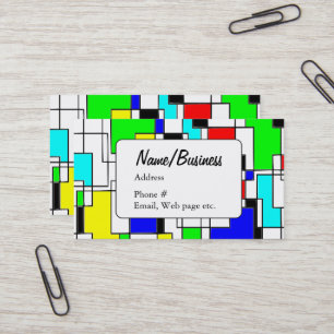 Kunstpatroonkunstenaar abstract vierkant visitekaartje