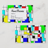 Kunstpatroonkunstenaar abstract vierkant visitekaartje (Voorkant / Achterkant)