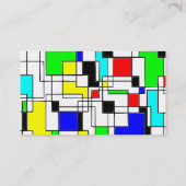 Kunstpatroonkunstenaar abstract vierkant visitekaartje (Achterkant)
