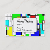 Kunstpatroonkunstenaar abstract vierkant visitekaartje (Voorkant)
