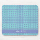 Kunstpatroonlicht licht blauw op maat muismat (Voorkant)