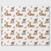 Kunstpatroonliefhebbers in de herfst cadeaupapier (Vlak)