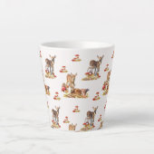 Kunstpatroonliefhebbers in de herfst latte mok (Voorkant)