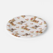 Kunstpatroonliefhebbers in de herfst papieren bordje (Gekanteld)