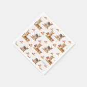 Kunstpatroonliefhebbers in de herfst servet (Hoek)