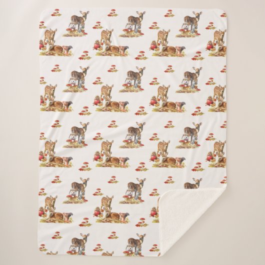 Kunstpatroonliefhebbers in de herfst sherpa deken (Voorkant)