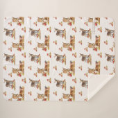 Kunstpatroonliefhebbers in de herfst sherpa deken (Voorkant (horizontaal))