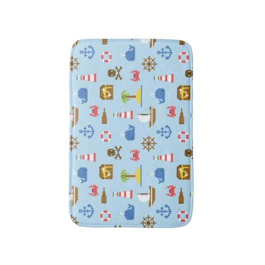 Kunstpatroonpatroon Pixel Zee Badmat (Voorkant Verticaal)