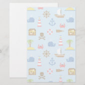 Kunstpatroonpatroon Pixel Zee Briefpapier (Voorkant / Achterkant)
