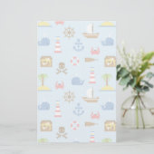 Kunstpatroonpatroon Pixel Zee Briefpapier (Staand voorkant)
