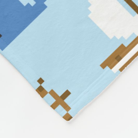 Kunstpatroonpatroon Pixel Zee Fleece Deken (Hoek)