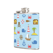 Kunstpatroonpatroon Pixel Zee Heupfles (Links)