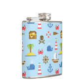 Kunstpatroonpatroon Pixel Zee Heupfles (Rechts)