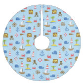 Kunstpatroonpatroon Pixel Zee Kerstboom Rok (Voorkant)