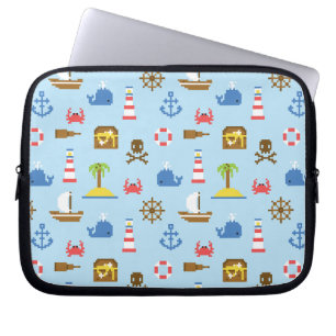 Kunstpatroonpatroon Pixel Zee Laptop Sleeve