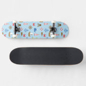 Kunstpatroonpatroon Pixel Zee Persoonlijk Skateboard (Horizontaal)