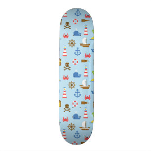 Kunstpatroonpatroon Pixel Zee Persoonlijk Skateboard