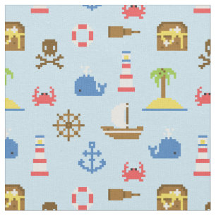 Kunstpatroonpatroon Pixel Zee Stof