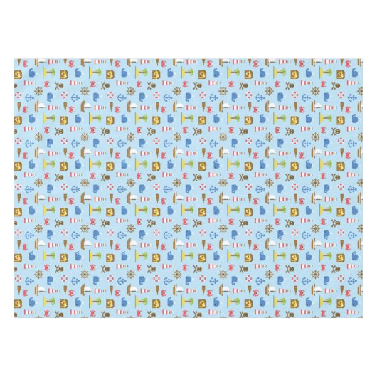 Kunstpatroonpatroon Pixel Zee Tafelkleed (Voorkant (Horizontaal))