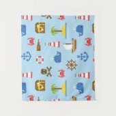 Kunstpatroonpatroon Pixel Zee Wandkleed (Voorkant)