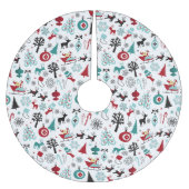 Kunstpatroonpatroon van Santa Claus Sleigh Reindee Kerstboom Rok (Voorkant)