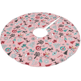 Kunstpatroonpatroon van Santa Claus Sleigh Reindee Kerstboom Rok