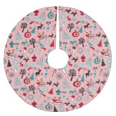 Kunstpatroonpatroon van Santa Claus Sleigh Reindee Kerstboom Rok (Voorkant)