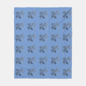 Kunstpatroonpatroon Zebras Aangepaste kleur Fleece Deken (Voorkant)