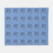 Kunstpatroonpatroon Zebras Aangepaste kleur Fleece Deken (Voorkant (Horizontaal))