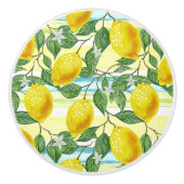 Kunstpatroonschilderij Cute Mediterranean Summer L Keramische Knop (Voorkant)