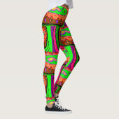 Kunstpatterende leggings unieke gemengde kleuren (Rechts)